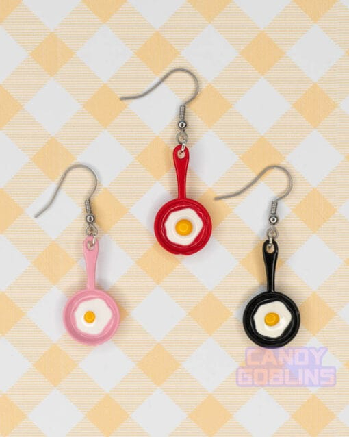 Frying Pan Egg Earrings - Image 2