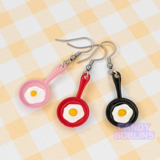 Frying Pan Egg Earrings - Image 6