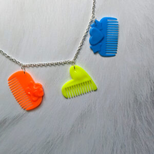 Comb combs colourful rainbow bright toy toys plastic my little pony dolly doll girls 2000s themed Necklace chain choker pendant jewellery rave raver raving disco clubbing festival wear neon y2k clubwear hand made handmade cybertwee neon clubkid carnival streetstyle harajuku street style cyber kinderwhore techno basement underground urban klub kitsch party kei Altboy alternative style alt fashion clowncore aesthetic eboy egirl goblincore goth style grudge jfashion kidcore party kei pastel goth punk boy girl style queer LGBT shop business scenecore rainbowcore