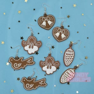 Christmas holiday xmas holidays festive party winter icing gingerbread cookie food angel bell heart bird white brown Earring earrings jewellery rave raver raving disco clubbing festival wear neon y2k clubwear hand made handmade cybertwee neon clubkid carnival streetstyle harajuku street style cyber kinderwhore techno basement underground urban klub kitsch party kei Altboy alternative style alt fashion clowncore aesthetic eboy egirl goblincore goth style grudge jfashion kidcore party kei pastel goth punk boy girl style queer LGBT shop business scenecore rainbowcore