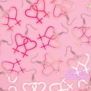Alternative view of Lesbian Symbol Earrings