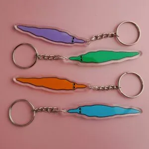 Worm on String Keychain - Candy Goblins