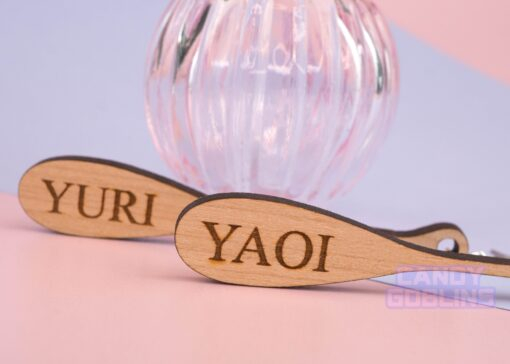 Yaoi Paddle Earrings - Yuri Seme Uke Otaku Anime Weeb Convention Con Cringecore Lasercut Wood BL Boys Love Meme