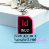 InDesign Keychain - Graphic Design Rude Fuck Swearing Illustration Art Relatable Acrylic Quirky Adobe Designer Icon Dangle INDD