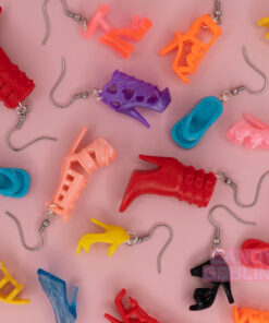 Doll Shoe Earrings - Mystery Bag - Toy Fashion Heels Doll Fashionista Retro Bright Colourful Lightweight Fun Quirky Miniature barbie jewellery quirky gift idea secret santa shoe obsses random mystery bag
