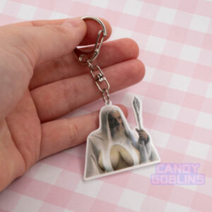 Gandalf Big Naturals Keychain - LoTR Lord of the Rings Meme Grey White Jewellery Fandom Big Boobs Ian Mckellen Queer Keychains