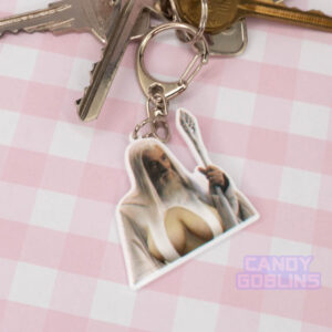 Gandalf Big Naturals Keychain - LoTR Lord of the Rings Meme Grey White Jewellery Fandom Big Boobs Ian Mckellen Queer Keychains