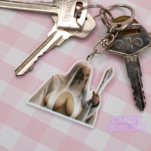 Gandalf Big Naturals Keychain - LoTR Lord of the Rings Meme Grey White Jewellery Fandom Big Boobs Ian Mckellen Queer Keychains