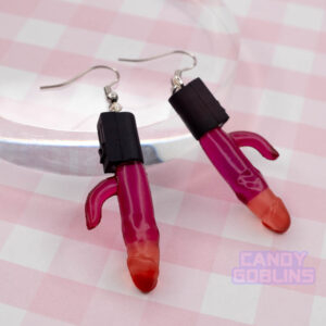 sex toys toy rabbit vibrator vibe quirky earrings earring jewellery kink kinky novelty hen party joke novelty