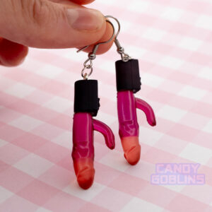 sex toys toy rabbit vibrator vibe quirky earrings earring jewellery kink kinky novelty hen party joke novelty