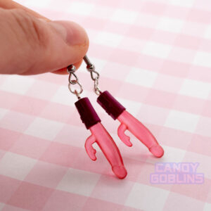 sex toys toy rabbit vibrator vibe quirky earrings earring jewellery kink kinky novelty hen party joke novelty