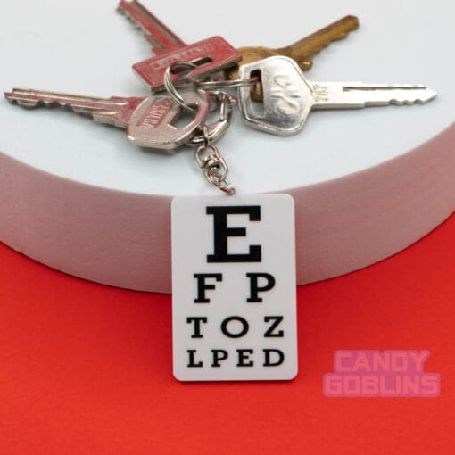 Snellen Eye Test Keychain