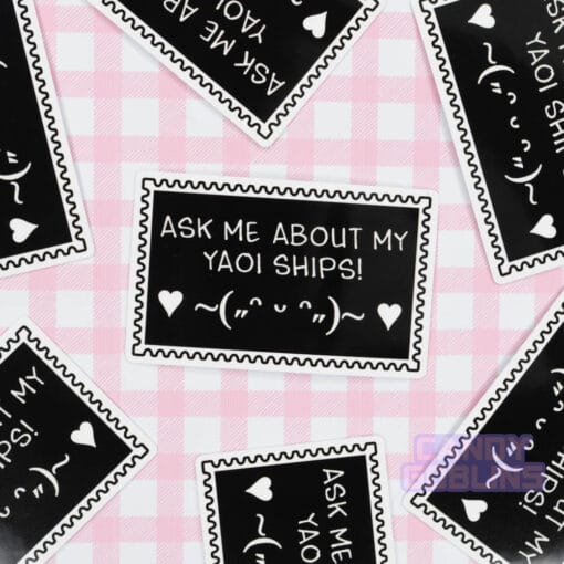 Ask Me About My Yaoi Ships Sticker - Image 2