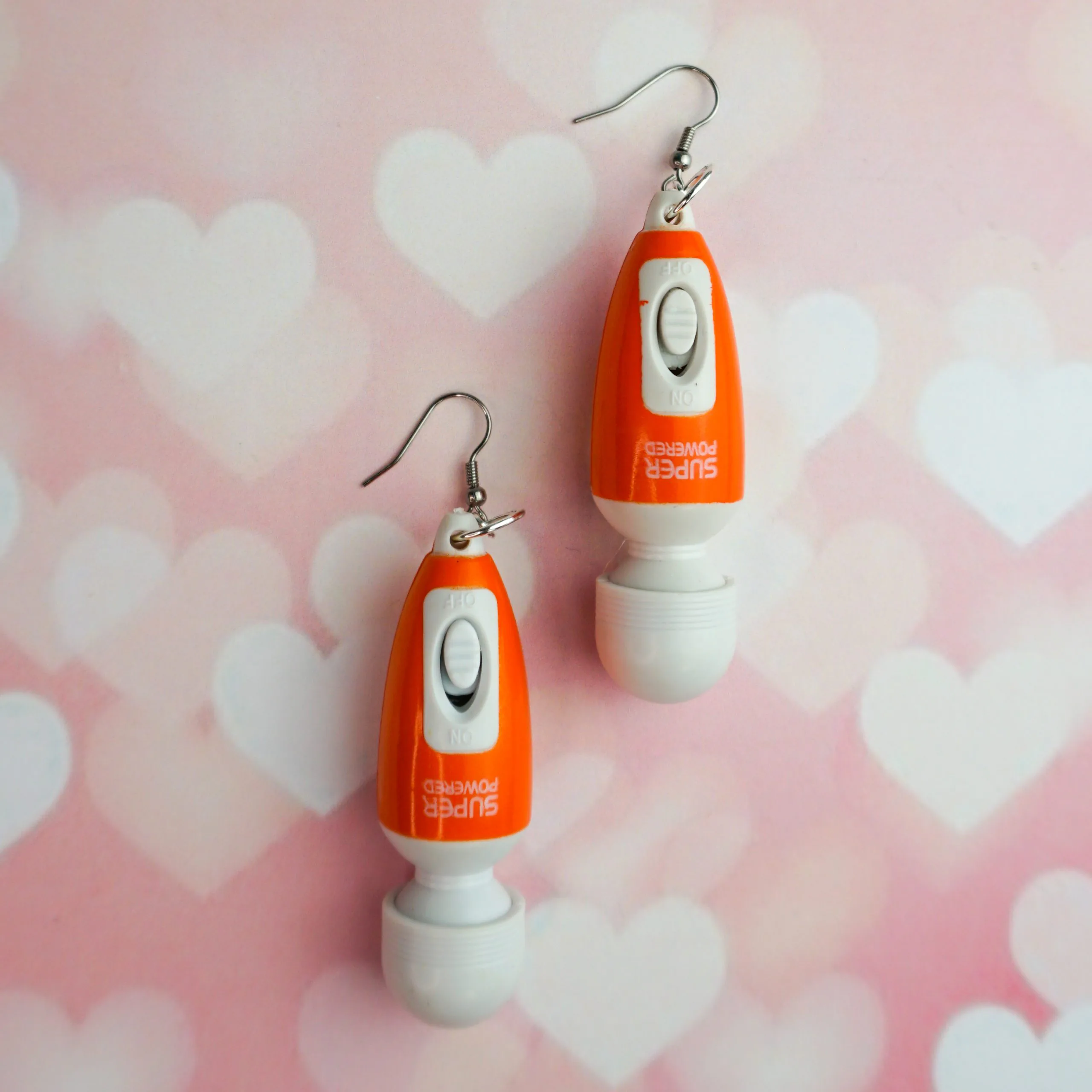 Vibe vibrator sex toy Hitachi magic wand lube blue batteries included quirky feminist sex positive feminism Earring earrings jewellery rave raver raving house party disco clubbing ibiza festival wear neon y2k clubwear hand made handmade cybertwee neon clubkid club kid carnival streetstyle harajuku street style cyber kinderwhore funky groovy techno basement underground urban kidcore kid core clubkid club kid klub goblin goblincore kitsch