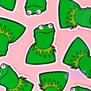 Alternative view of Uncomfortable Frog Sticker